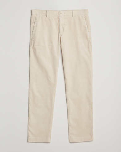 NN07 Theo Regular Fit Corduroy Chinos Ivory – Valkoinen