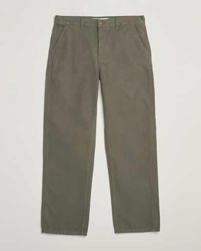 Nudie Jeans Tuff Tony Duck Canvas Pants Green – Vihreä
