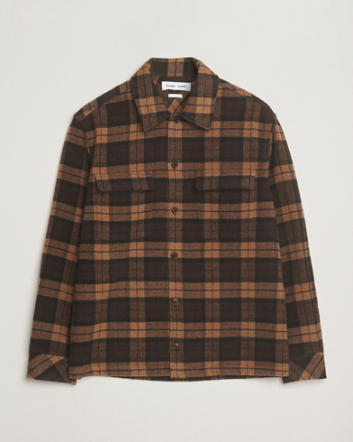 Samsøe Samsøe Castor Checked Overshirt Turkish Coffee – Ruskea