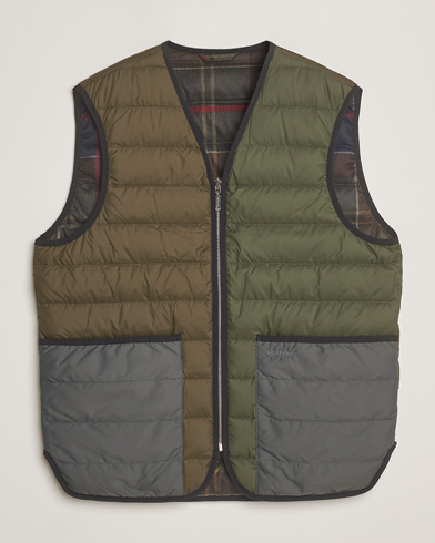 Barbour Heritage Reversible Down Filled Liner Olive – Monivärinen