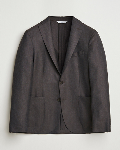 Boglioli K Jacket Wool Hopsack Blazer Dark Brown – Ruskea