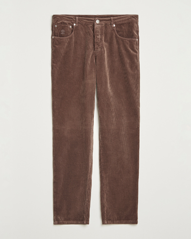 Brunello Cucinelli Leisure Fit Corduroy 5-Pocket Pants Taupe – Ruskea