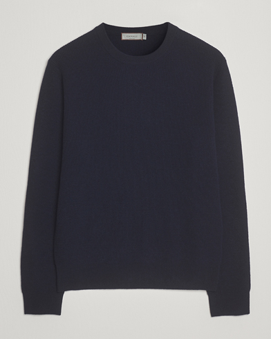 Canali Wool/Cashmere Crew Neck Navy – Sininen