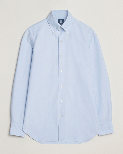 Finamore Napoli Gaeta Oxford Button Down Shirt Light Blue – Sininen