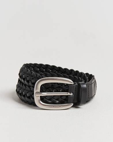 Golden Goose Woven Belt Black Calf – Musta