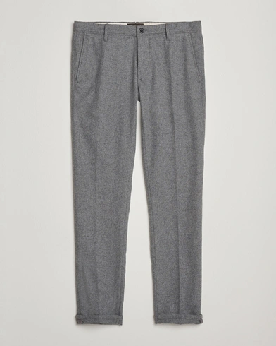 Incotex Slim Fit Washed Flannel Slacks Light Grey – Harmaa