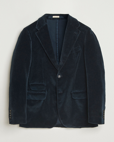 Massimo Alba Catch Velvet Blazer Navy – Sininen
