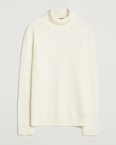 Zanone Virgin Merino Wool Rollneck Latte – Valkoinen