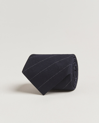 Ralph Lauren Purple Label Wool Pinstripe Tie Navy/Grey – Sininen