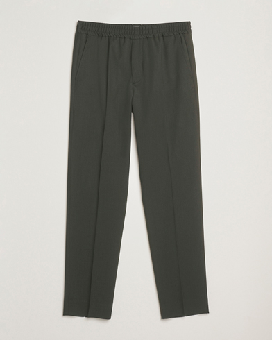 Filippa K Theo Relaxed Wool Trousers Green Melange – Vihreä