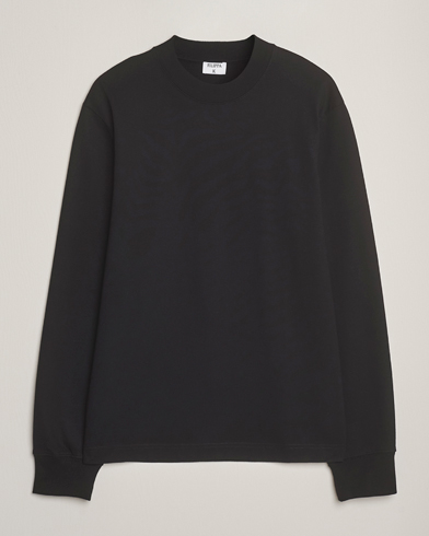 Filippa K Heavy Cotton Mock Neck Long Sleeve T-Shirt Black – Musta