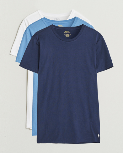 Polo Ralph Lauren 3-Pack Crew Neck T-Shirt Blue/White/Navy – Monivärinen