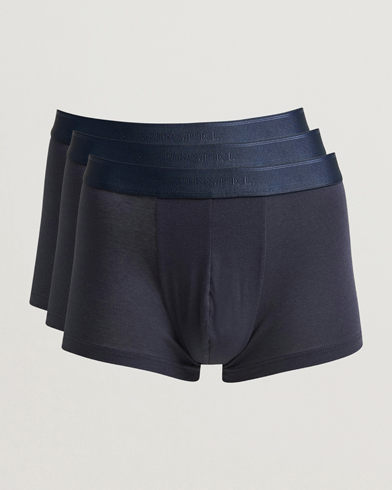 Sunspel 3-Pack Cotton Stretch Trunk Navy – Sininen