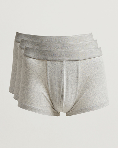 Sunspel 3-Pack Cotton Stretch Trunk Grey – Harmaa