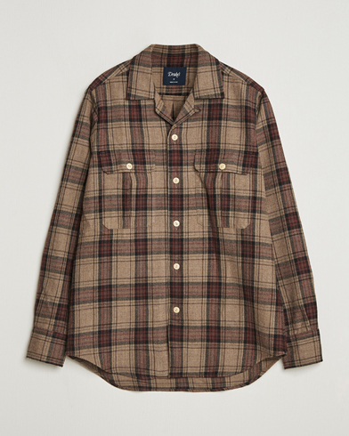 Drake's Wool Camp Collar Work Shirt Brown – Ruskea