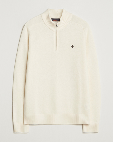 Morris Hertford Lambswool Merino Half Zip Off White – Valkoinen