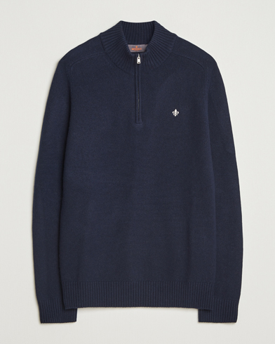 Morris Hertford Lambswool Merino Half Zip Navy – Sininen