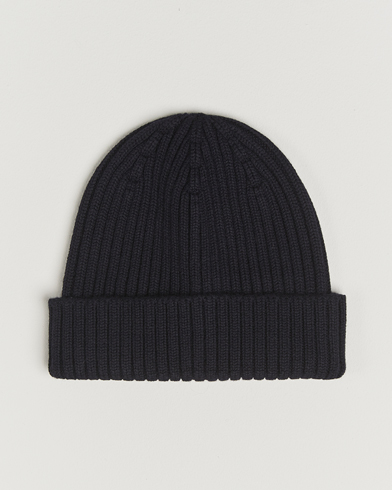 Stenströms Rib Knitted Merino Beanie Navy – Sininen