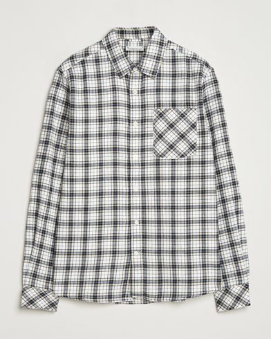 KnowledgeCotton Apparel Cotton Small Checked Flannel Shirt Blue – Sininen