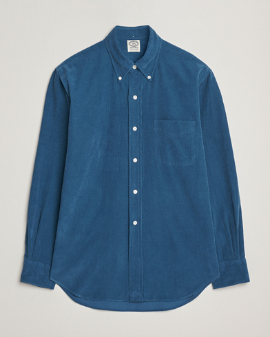 Kamakura Shirts Vintage Ivy Needle Cord Shirt Smoke Blue – Sininen