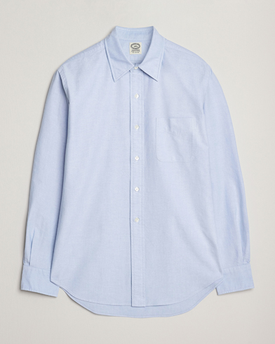 Kamakura Shirts Vintagy Ivy Straight Collar Oxford Shirt Light Blue – Sininen
