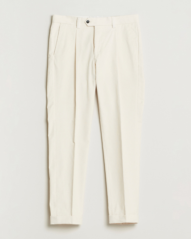 Tiger of Sweden Tenuta Pleated Corduroy Trousers Light Ivory – Valkoinen