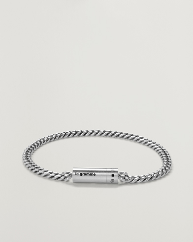 LE GRAMME Curb Chain Cable Bracelet Sterling Silver 12g – Hopea