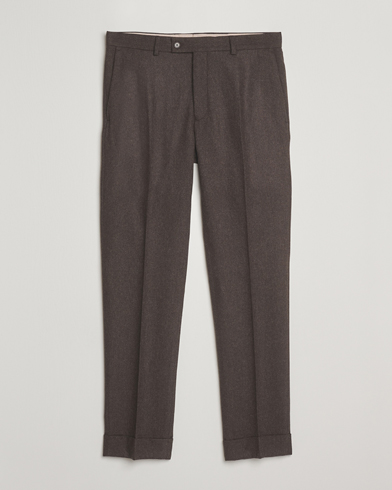 Morris Jack Flannel Trousers Brown – Ruskea