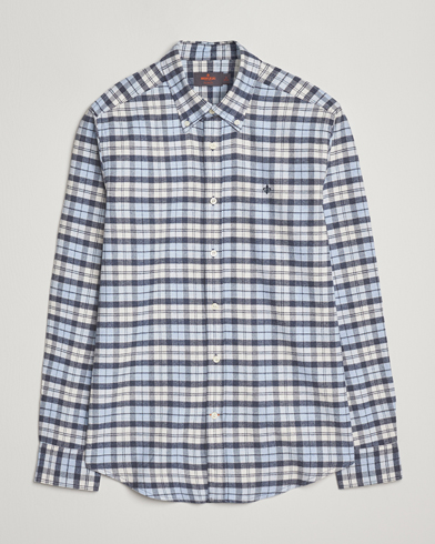 Morris Flannel Check Shirt Light Blue – Sininen