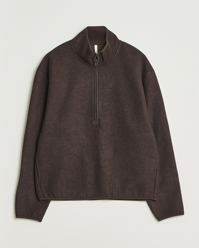 Sunflower Wool Half Zip Dark Brown – Ruskea