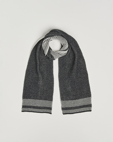 BEAMS PLUS Wool/Cashmere Rib Scarf Grey – Harmaa