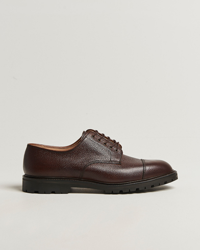 Crockett & Jones Sandhurst Derby Vibram Brown Scotch Grain – Ruskea