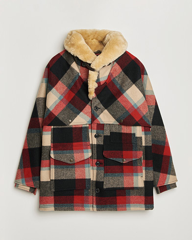 Filson Wool Lined Packer Coat Red/Cream/Blue Plaid – Monivärinen