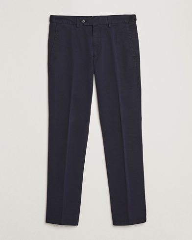 Oscar Jacobson Danwick Cotton Trousers Navy – Sininen
