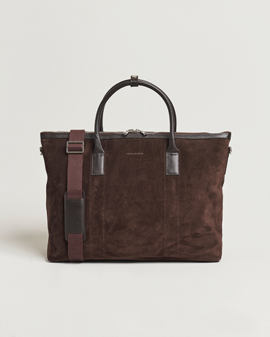 Oscar Jacobson Weekend Bag Soft Leather Chocolate Brown – Ruskea