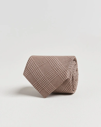 Ralph Lauren Purple Label Glenplaid Silk Tie Beige – Beige