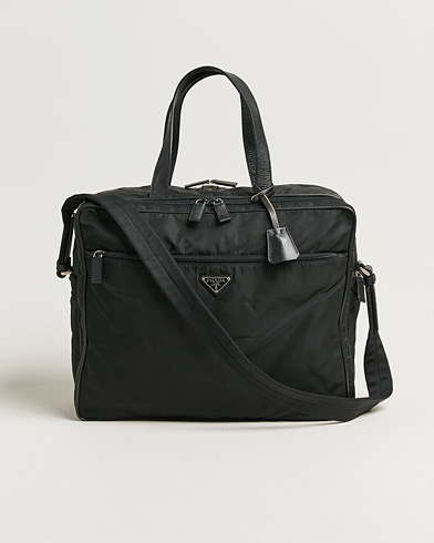 Prada Pre-Owned Tessuto Nylon Document Bag Black – Musta
