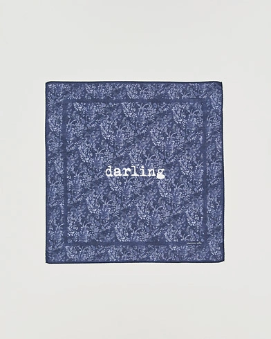 Massimo Alba Printed Cotton Voile Hankerchief Midnight Blue – Sininen