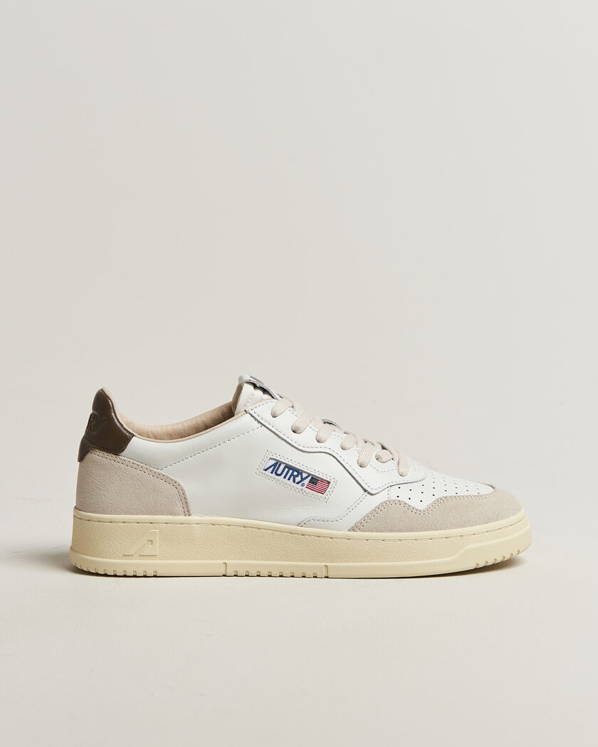 Autry Medalist Low Leather/Suede Sneaker White/Teak – Valkoinen