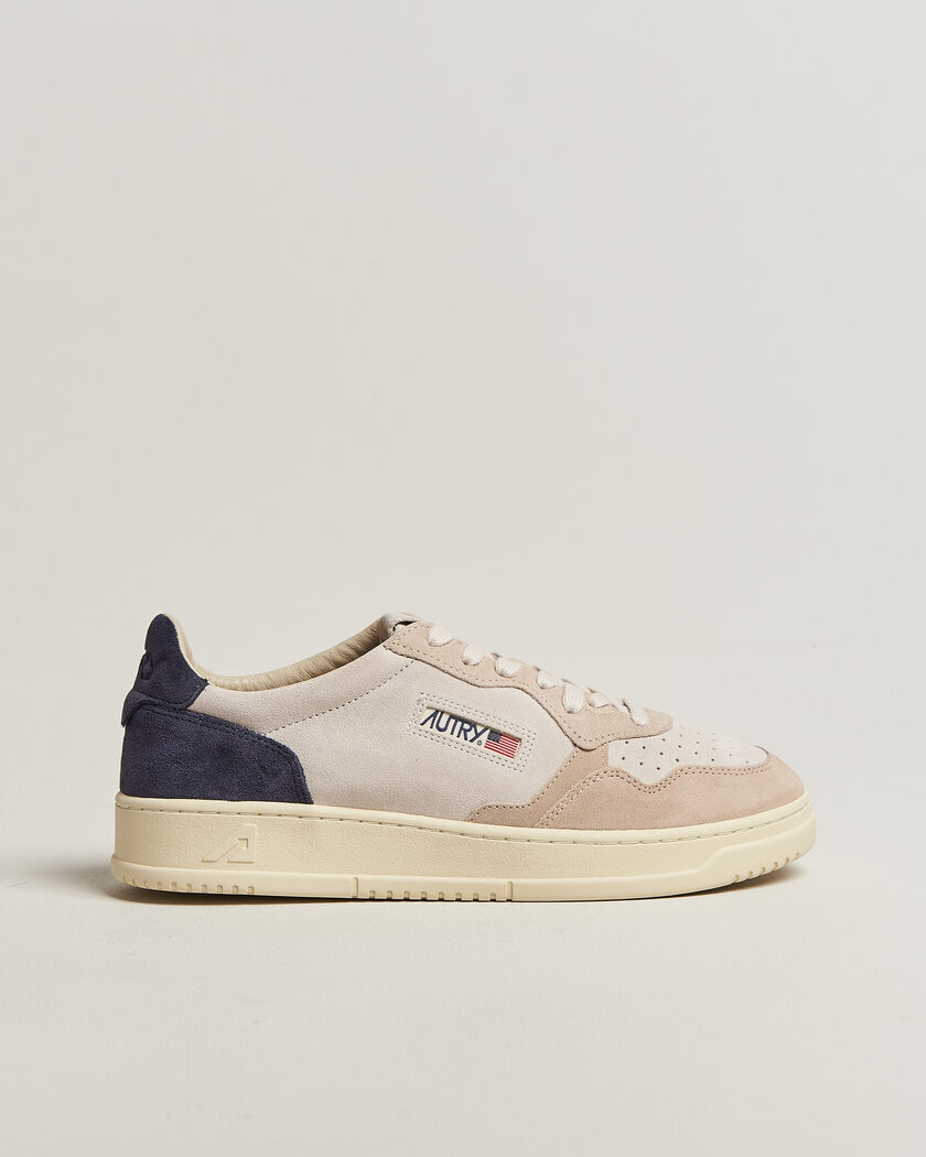 Autry Medalist Low Suede Mix Sneaker Blue/White/Sand – Monivärinen