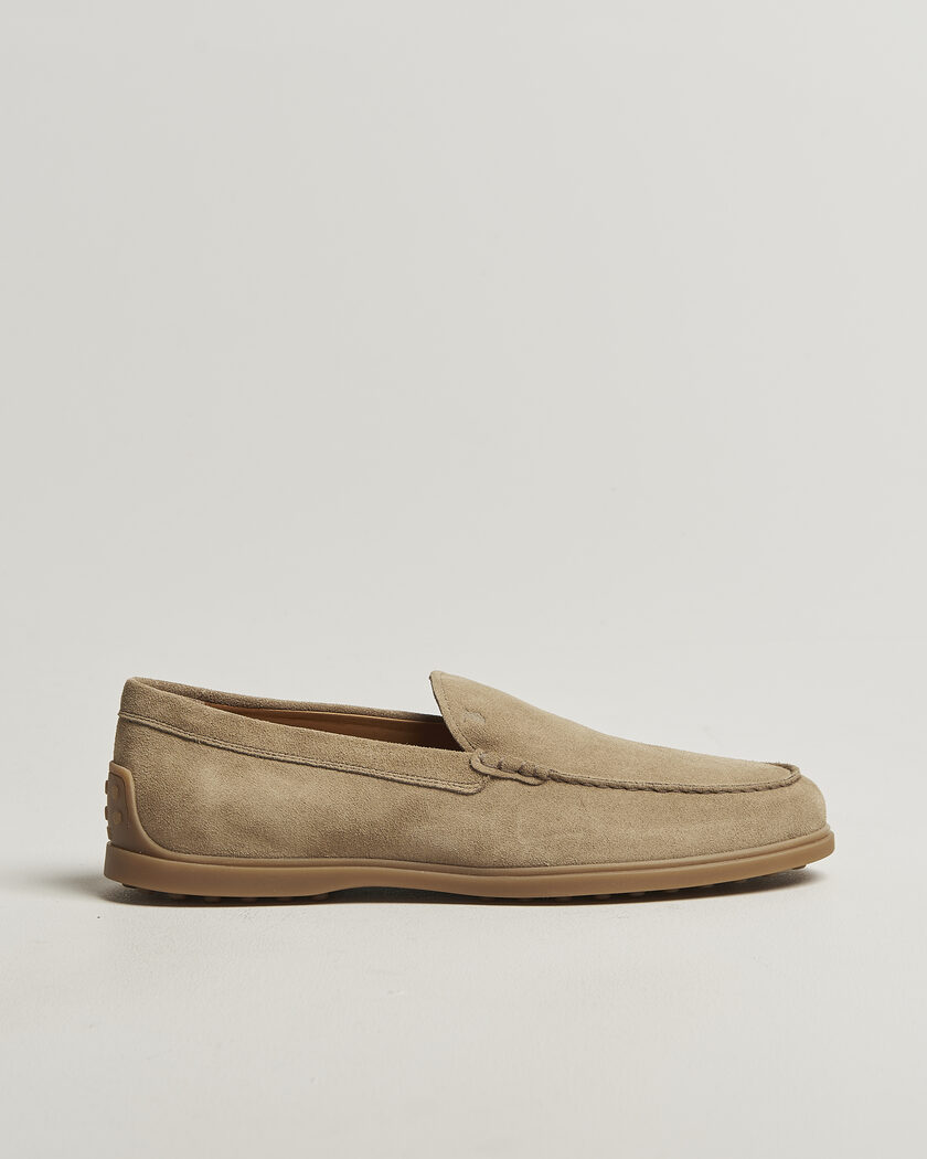 Tod's Gomma Leggera Loafers Light Beige Suede – Beige