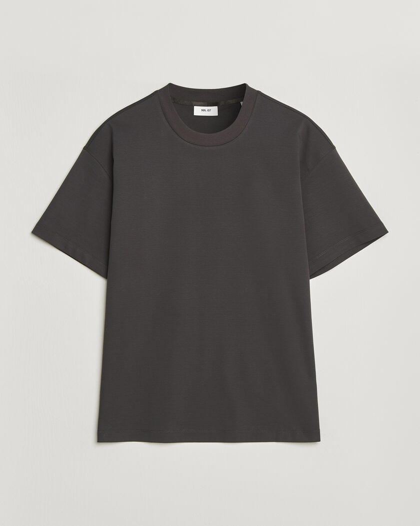NN07 Lionel Mercerized Crew Neck T-Shirt Deep Truffle – Ruskea
