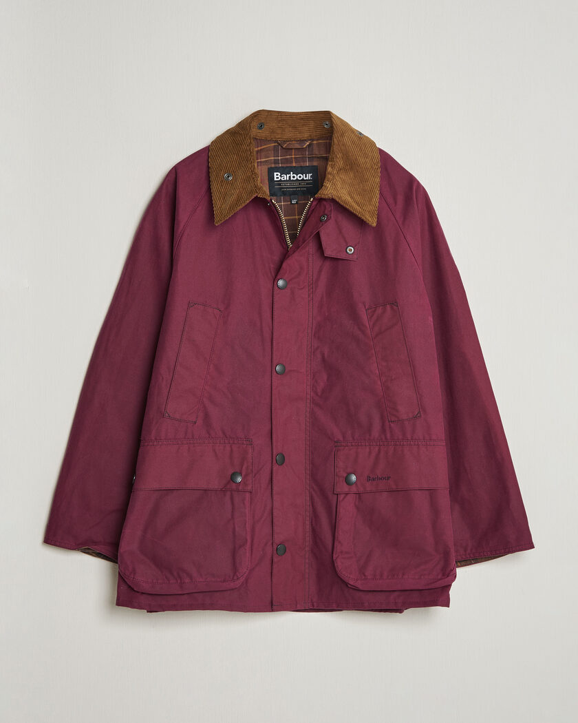Barbour Heritage Oversize Bedale Wax Jacket Wine – Liila