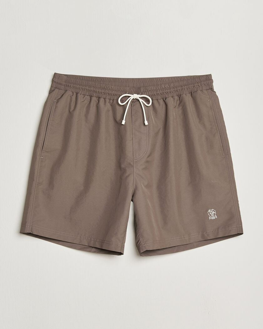 Brunello Cucinelli Nylon Swim Trunks Brown – Ruskea