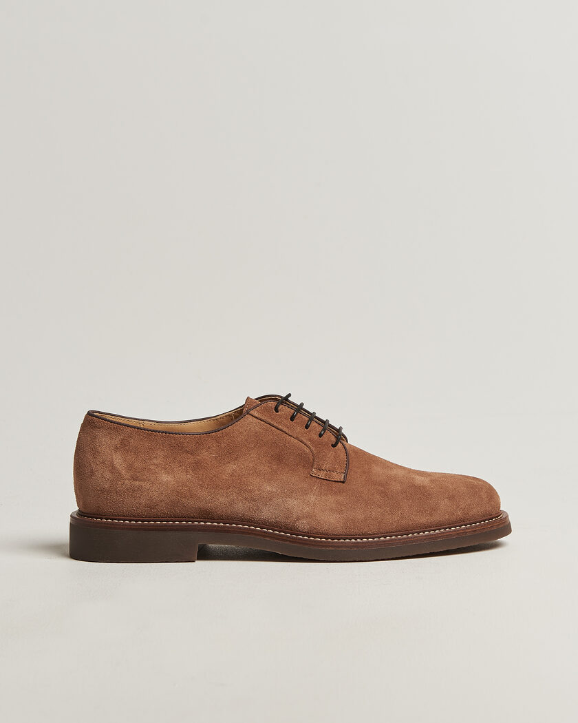 Brunello Cucinelli Derby Shoes Brown Suede – Ruskea