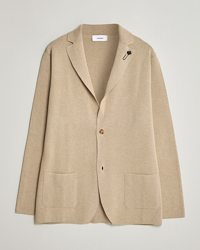 Lardini Knitted Cotton Blazer Beige – Beige