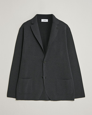 Lardini Knitted Cotton Blazer Grey – Harmaa