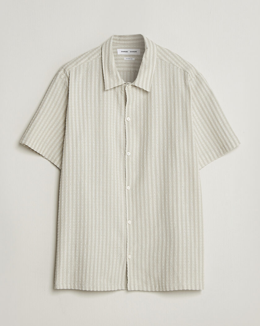 Samsøe Samsøe Avan Structured Short Sleeve Shirt Moonstruck – Beige