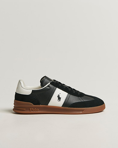Polo Ralph Lauren Aera Leather/Suede Sneakers Black/White – Musta