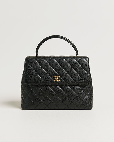 Chanel Pre-Owned Kelly Top Handle Bag Caviar Black – Musta